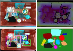 Data-efficient Deep Learning for RGB-D Object Perception in Cluttered Bin Picking