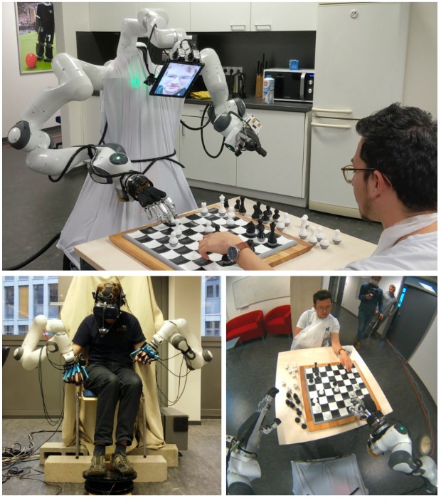 NimbRo Avatar: Interactive Immersive Telepresence with Force-Feedback Telemanipulation